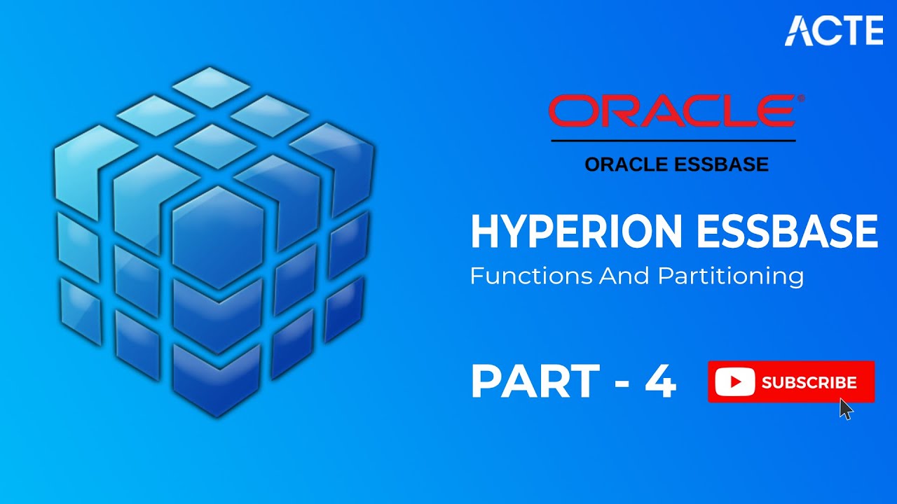 Hyperion Oracle Essbase - Function and Partitioning | Hyperion Essbase Course | ACTE