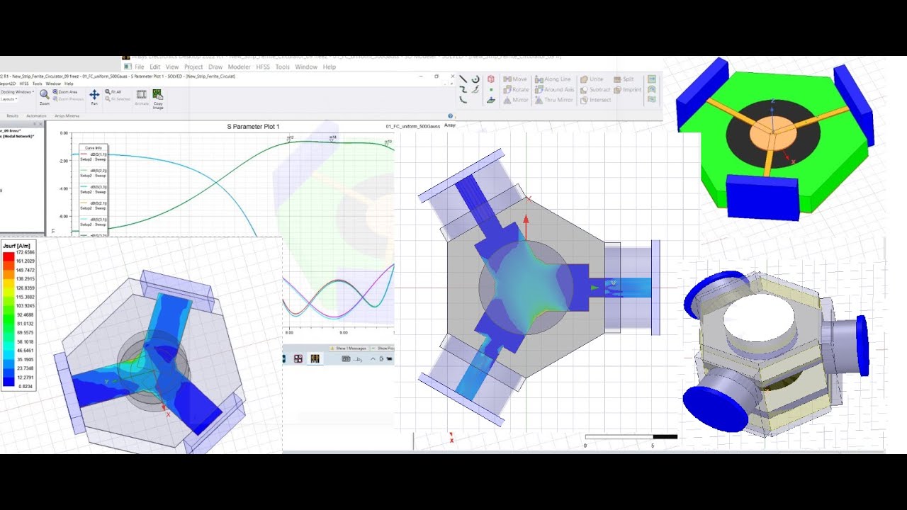 Part 4/4  ----Design and 3D Modeling of connectorized Ferrite Isolators / Circulators