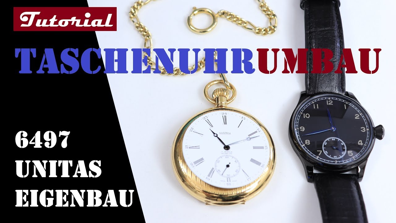 Taschenuhr Umbau | Uhr selber bauen | Tutorial | Eta Untias 6497 / 6498 | #DIY_Uhrenbauer