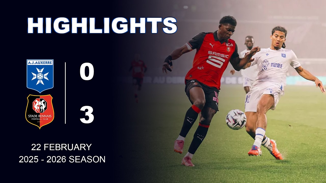 Auxerre   0  - 3   Rennes [ Full Highlight]