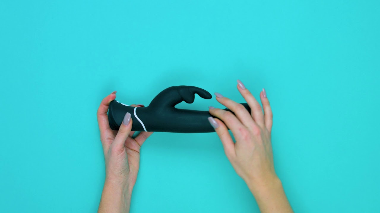 Happy Rabbit Realistic Vibrator Rechargeable Dildo Vibes Black Sex Toy