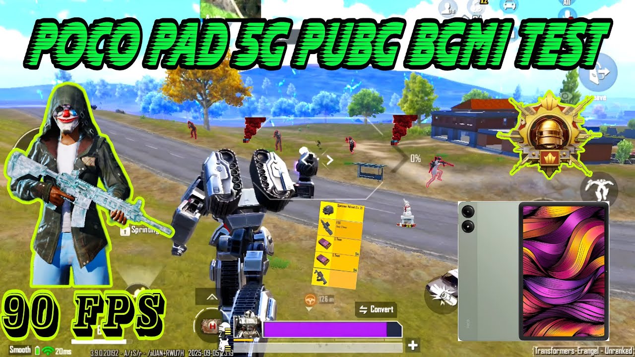 🎮 POCO Pad 5G BGMI & PUBG Test 🚀 | Smooth + Extreme Gameplay | 120FPS Beast!
