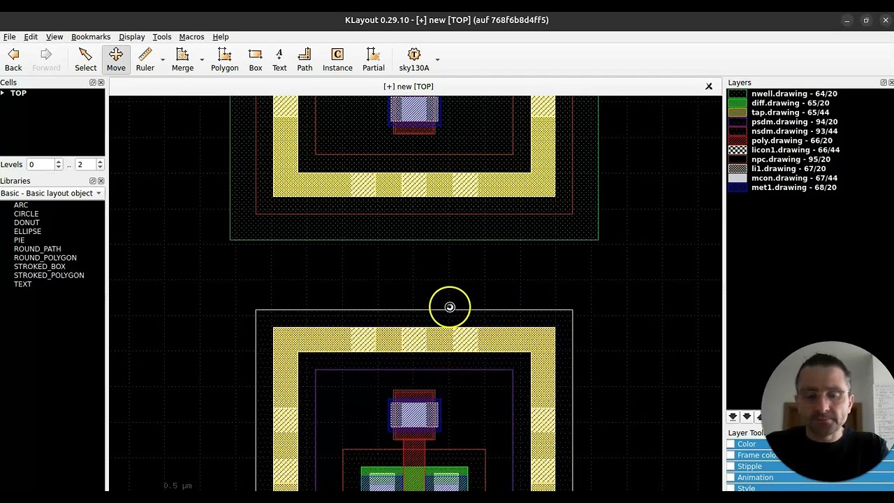STEP 4 Inverter Layout in KLayout for SkyWater 130nm PDK