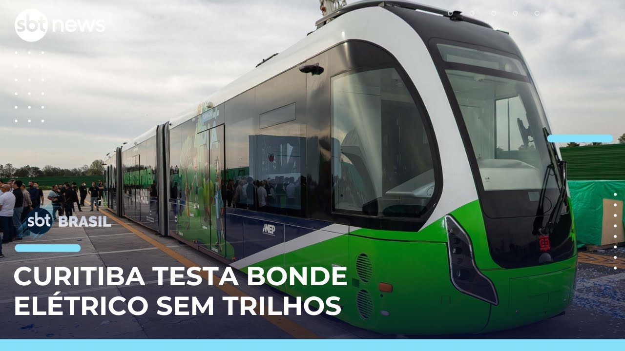 Curitiba inicia testes do Bonde Digital Urbano, transporte elétrico sem trilhos | #SBTBrasil