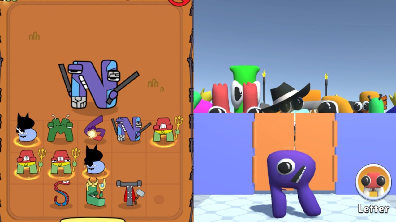 Alphabet Combine Merge Master & Alphabet Lore - Room Door Maze Game - (Part 2) | Alphabet Game