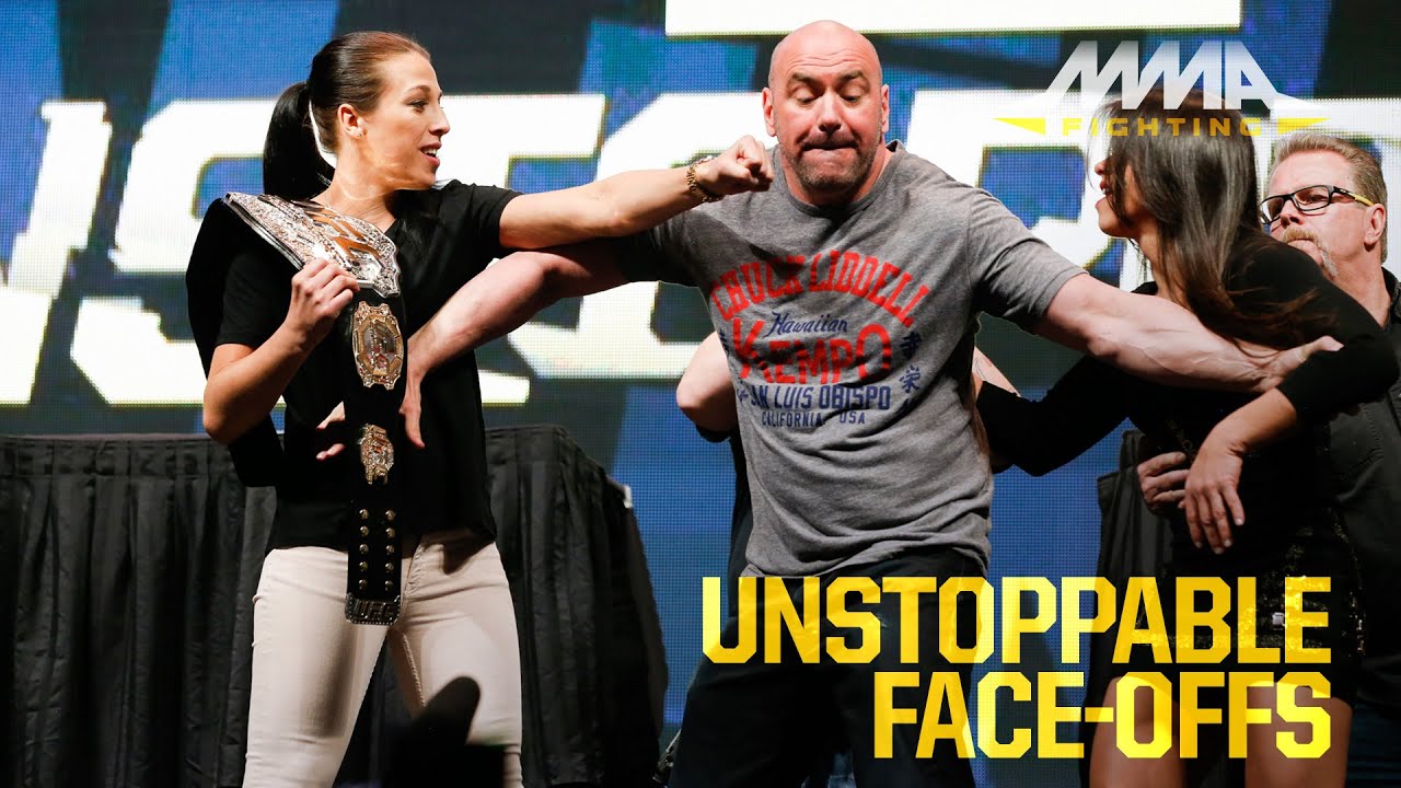 UFC Unstoppable Press Conference Staredowns