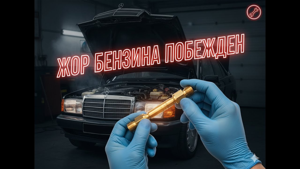 ЖОР БЕНЗИНА ПОБЕЖДЕН! Меняем форсунки Mercedes 190 (Пошаговое руководство)