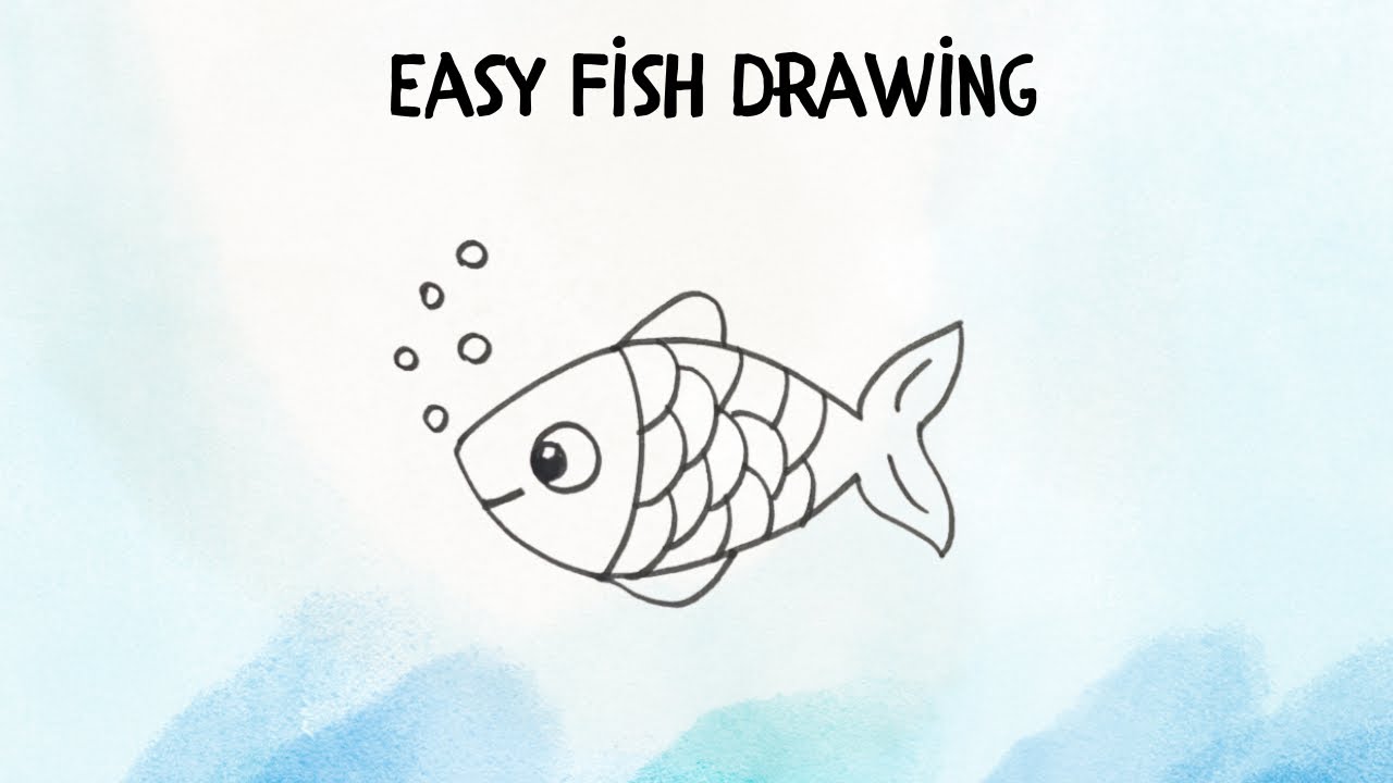 Easy Fish Drawing 🐟 Drawing For Kids 🎨 