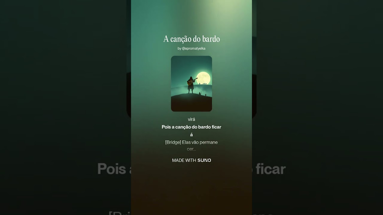A canção do bardo. Adaptação de The Bard's Song. (ptbr Power Metal,folk) IA.