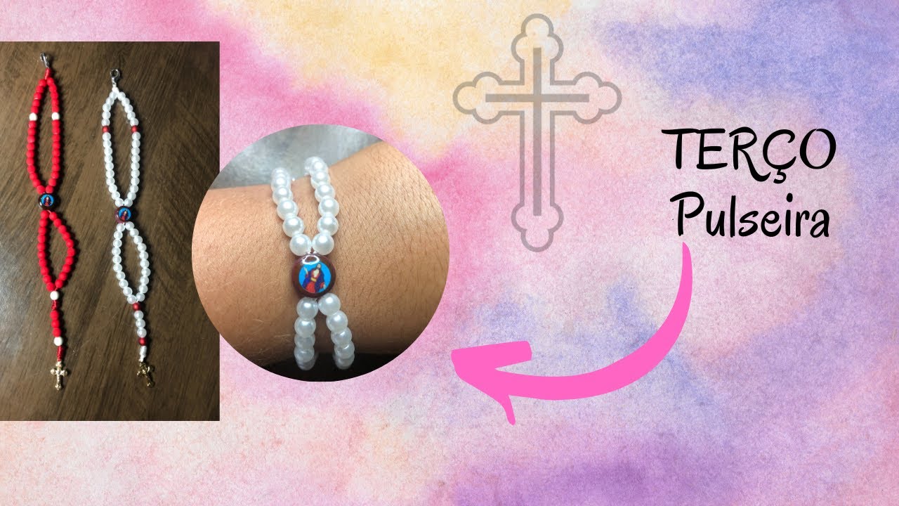 Como fazer terço pulseira simples e fácil