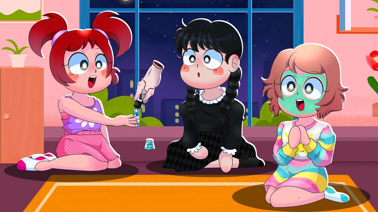Happy Roblox Family | I Invited Wednesday Addams To My Sleepover!