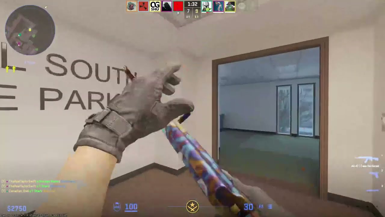AMAZING OFFICE ACE CS2 + Rare AK-47 Case Hardened: Blue Gem