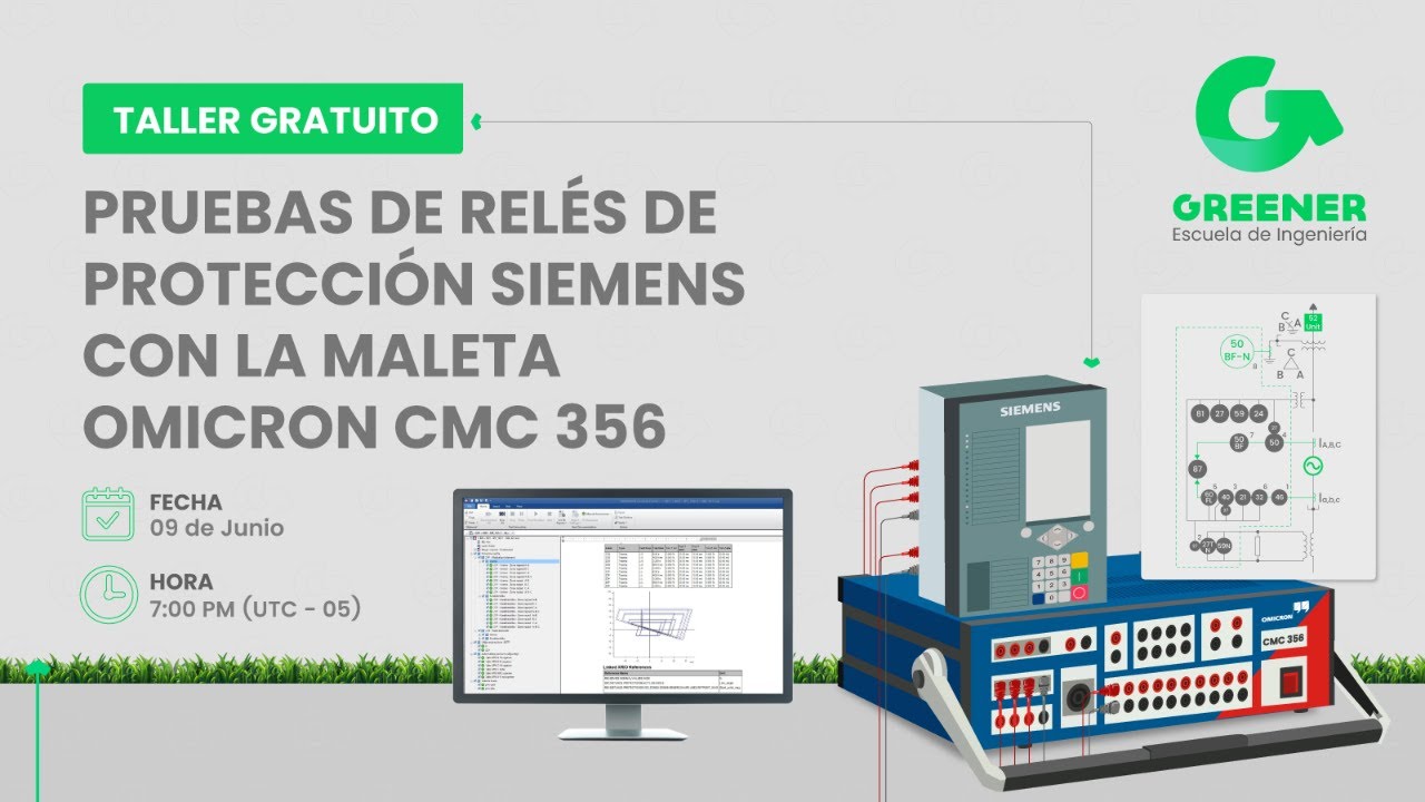 Pruebas de Relés de Protección SIEMENS con la maleta OMICRON CMC356