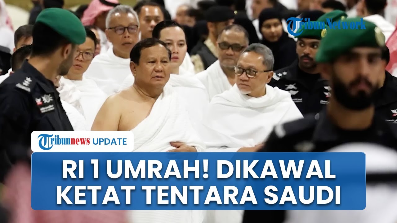 Dikawal Ketat! Prabowo Subianto & Menteri Ibadah Umrah Keliling Kabah Dijaga Tentara Arab Saudi