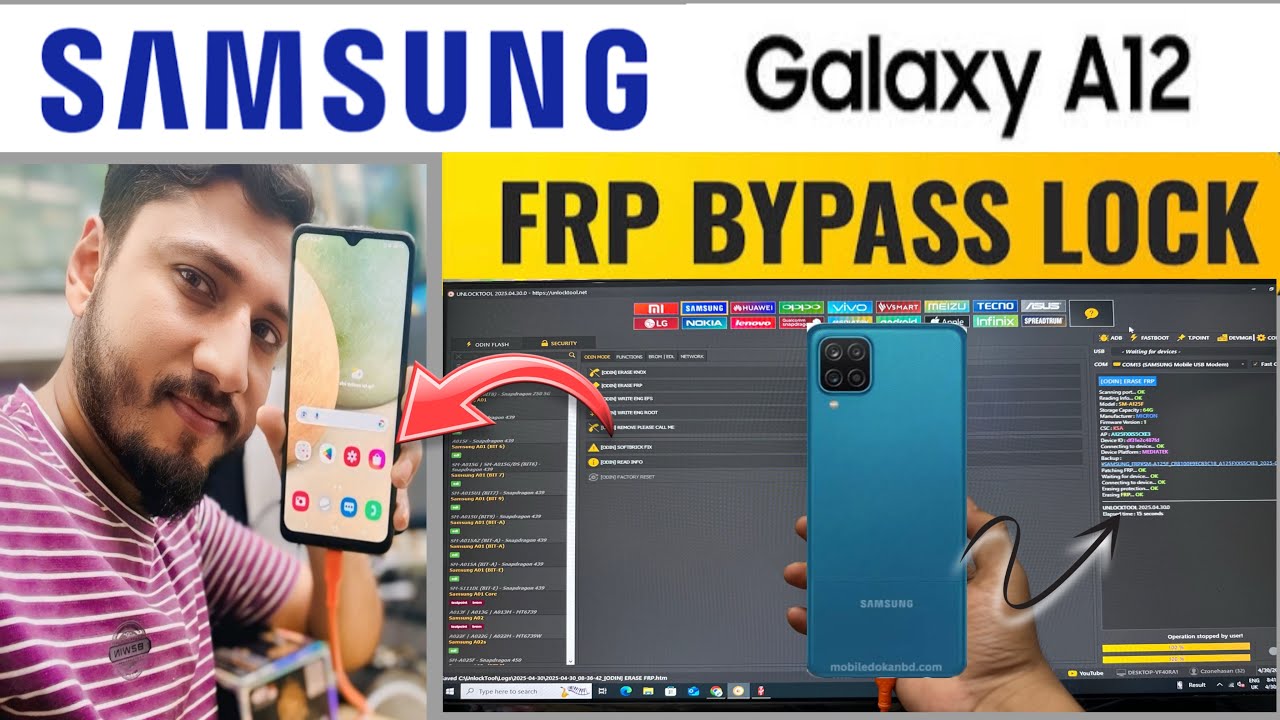 Samsung Galaxy A12 Frp Bypass with Unlock Tool | SM-A125F Google Account Remove ✅