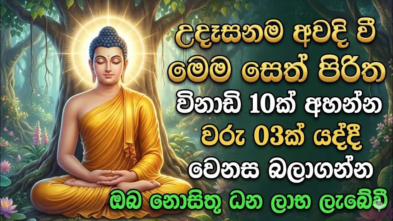seth pirith (සෙත් පිරිත්) sinhala - ඔබත් ධනසම්පත් ලැබීමට සියලු දෝශයන් නසන පිරිත් දේශනාව #pirith 🙏❤️