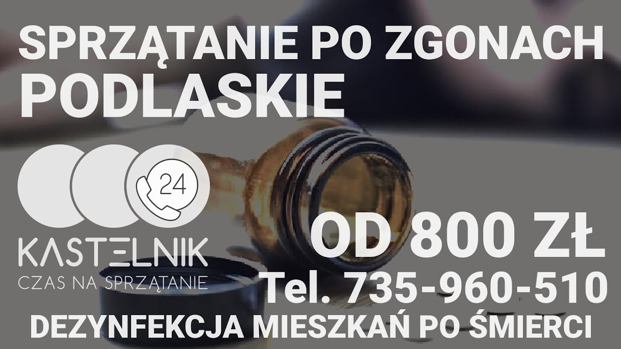 Certyfikowane sprzątanie po zmarłych z jadów trupich. Dezynfekcja patogenów woj. podlaskie Kastelnik