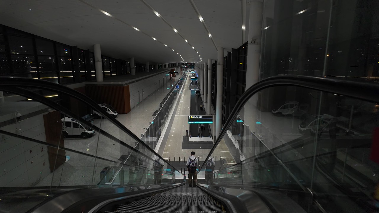 Empty Airport at Night | Hangzhou International Airport 4K Walk