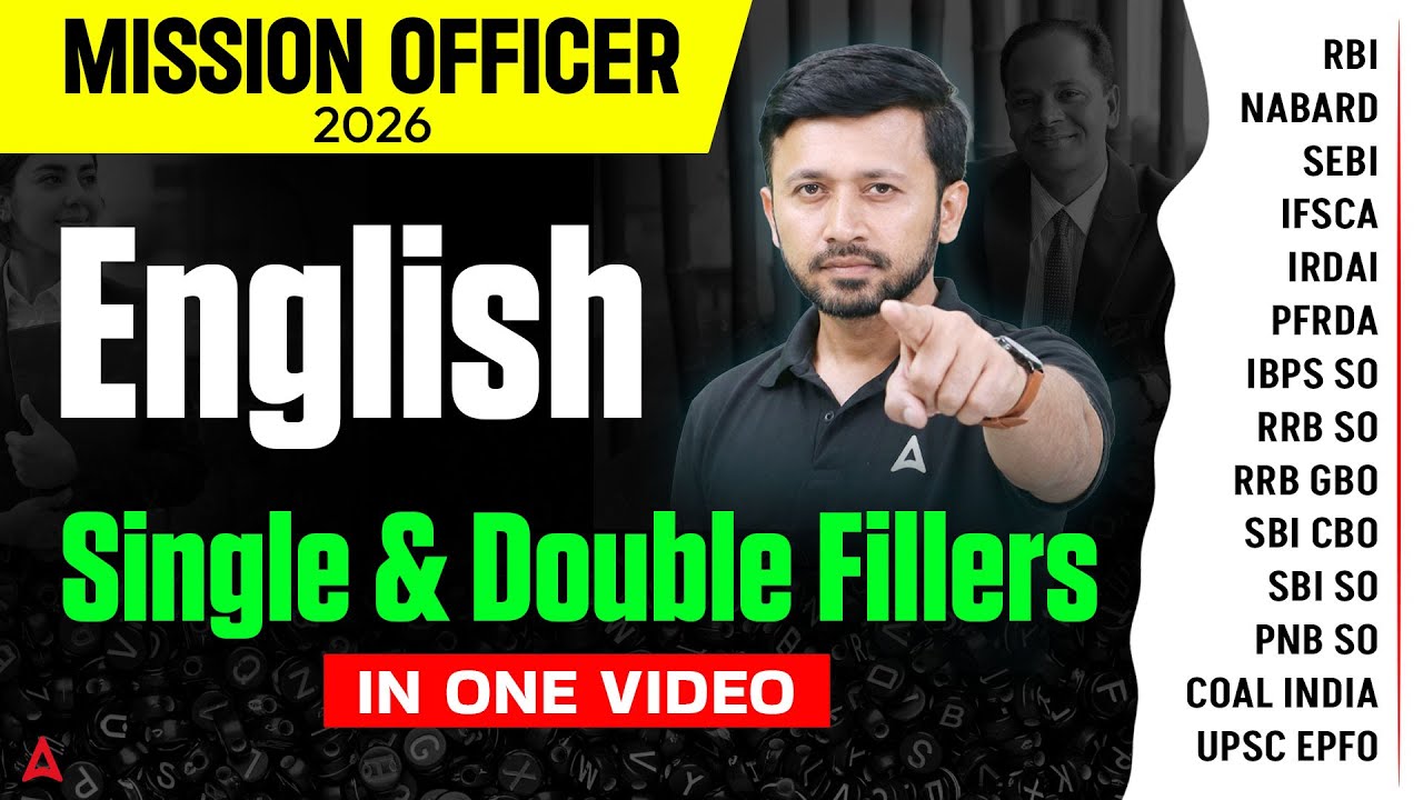 Single & Double Fillers in One Video | English for RBI, SEBI, NABARD 2026 | By Parth Sir