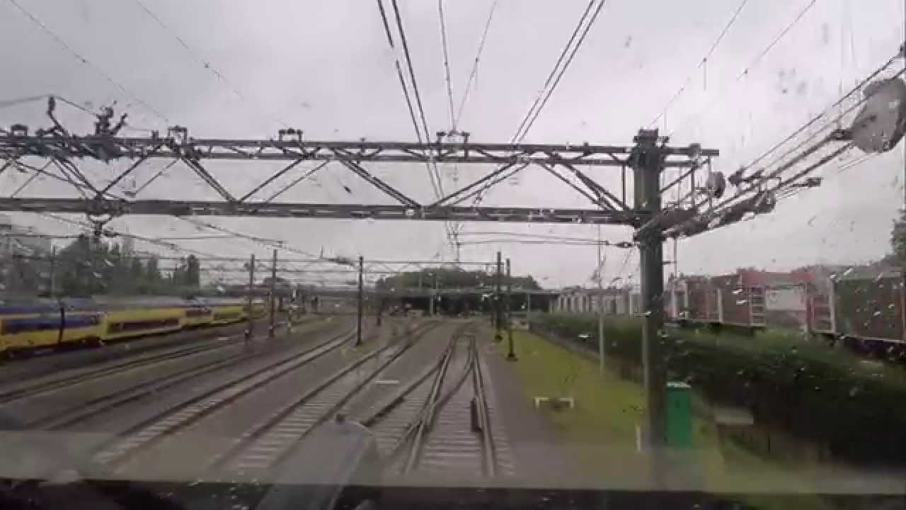 A train driver's view: Den Haag CS - Eindhoven, ICM, 17-Aug-2015.