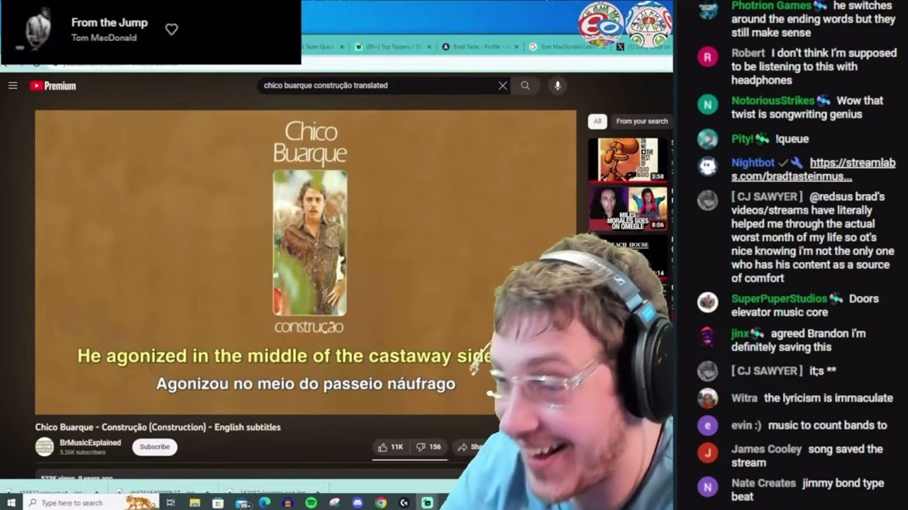 Brad Taste In Music Constru&ccedil;&atilde;o - Chico Buarque First Reaction