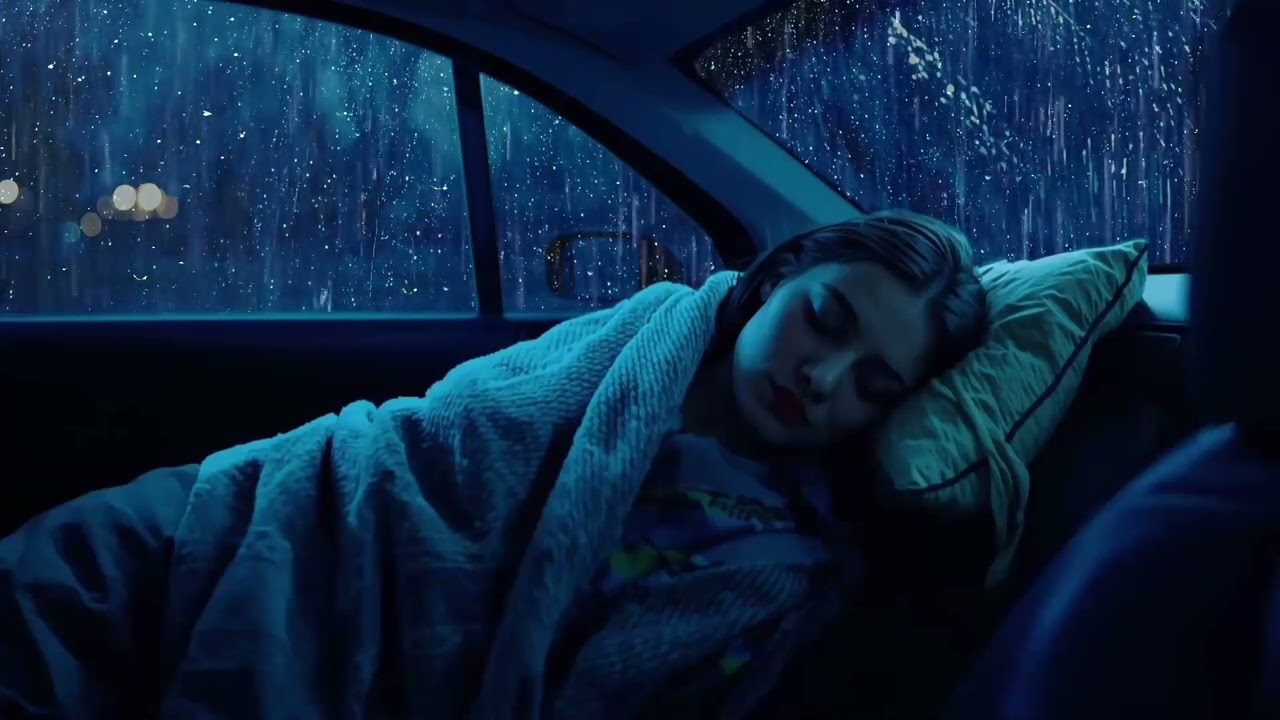 Relaxing Rain in Car at Night to Reduce Stress