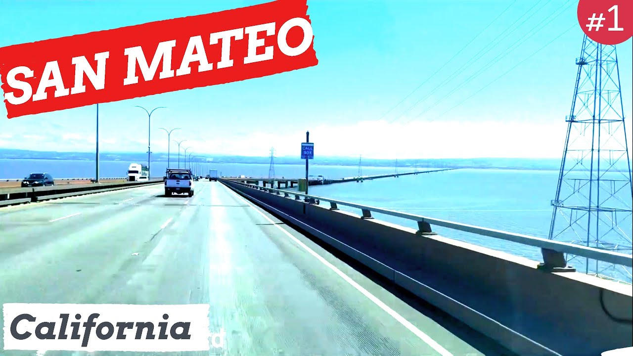 San Mateo, California - Hwy 92 Bridge - Dash Cam - USA