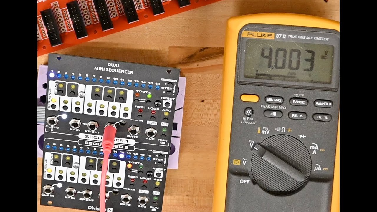 C.K. Builds a Division-6 dual mini sequencer eurorack module kit (euro rack)