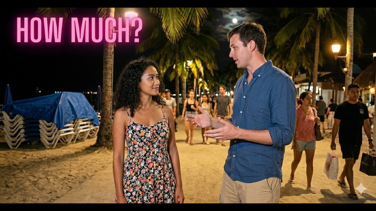 4K Walk Pattaya Beach Road 2025 – Night Girls, Street Life & Beach Vibes