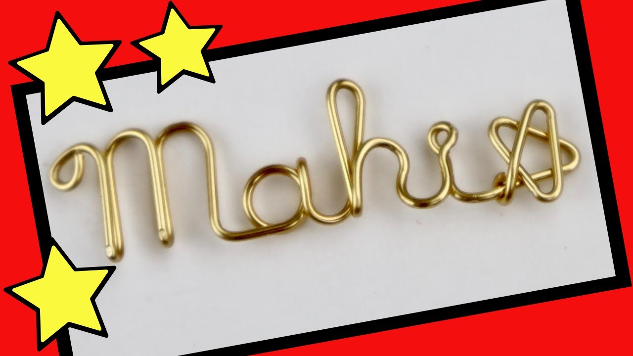Wire Name Necklace Tutorial // Mahi Pendant with Star