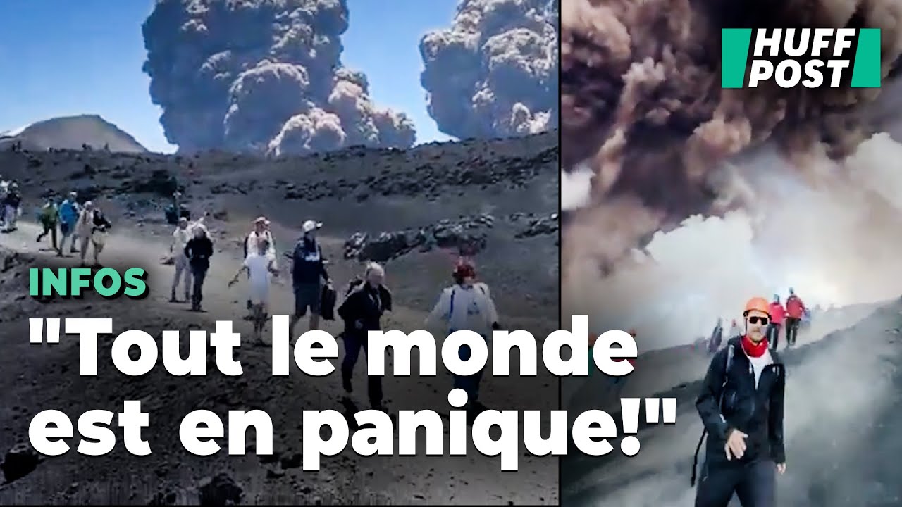 En Italie, une impressionnante &eacute;ruption de l&rsquo;Etna surprend des randonneurs