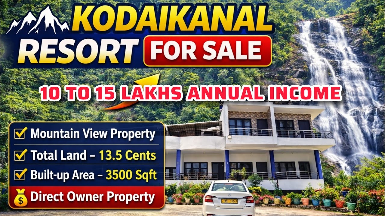 Cottage for sale in kodaikanal | resort for sale in kodaikanal | lodge for sale