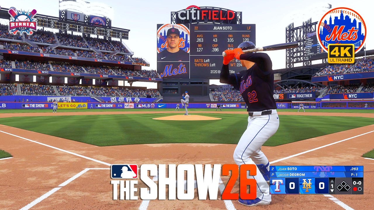 MLB The Show 26 New York Mets vs Texas Rangers | FIRST GAMEPLAY | PS5 4K 60fps