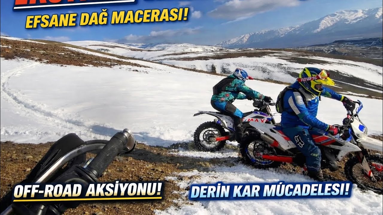 😍😍Karlı Dağlardan dönüş - Ekstrem Kar Sürüşü! ❄️ Dağlarda Enduro Mücadelesi#motovlog 