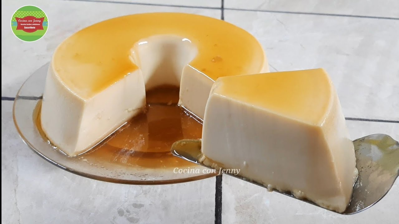 Flan de Leche Empolvo Fácil de hacer / Como hacer Flan de Leche empolvo / Cocina con Jenny