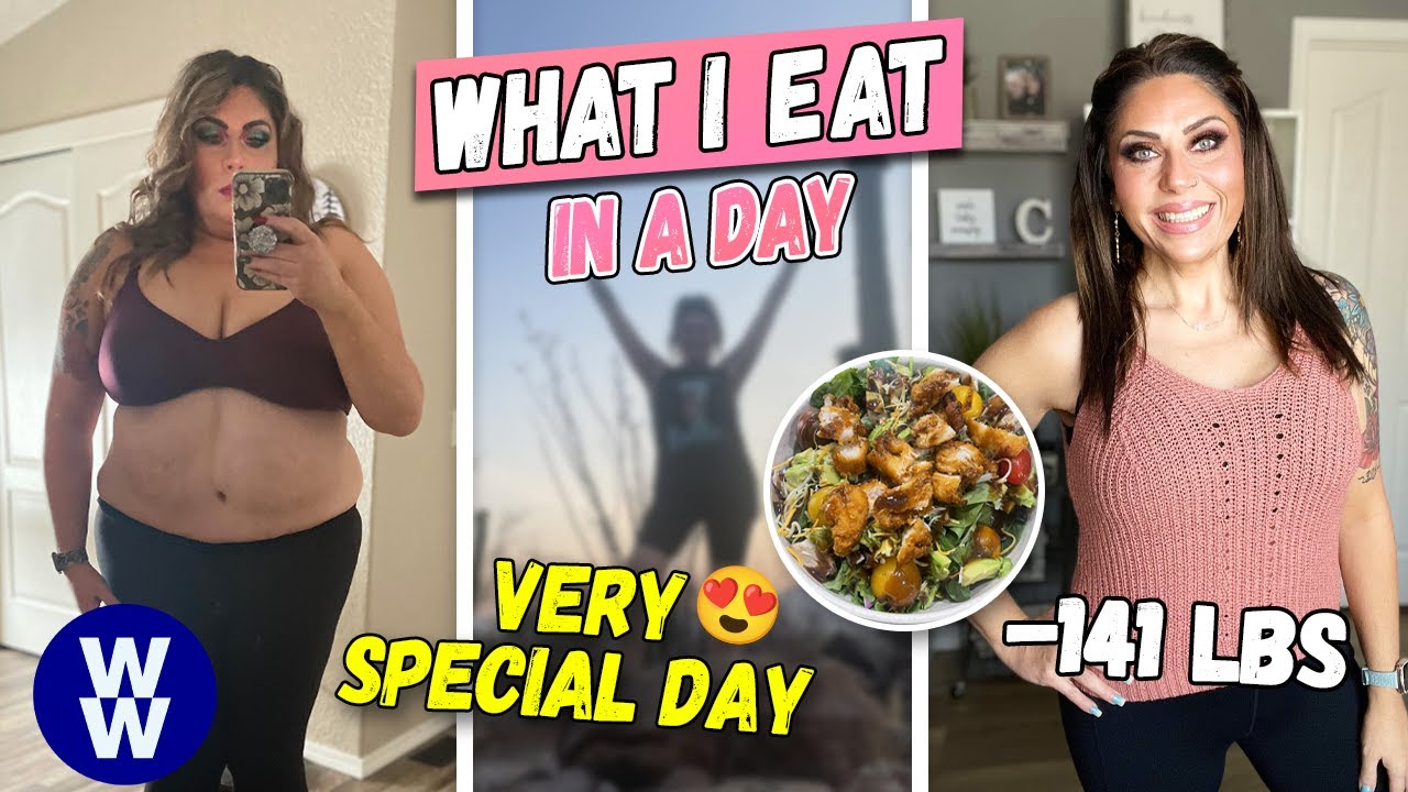 WHAT I EAT IN A DAY ON WW TO LOSE 141 POUNDS- VERY SPECIAL DAY!! - LOW CARB ZUCCHINI BOATS!