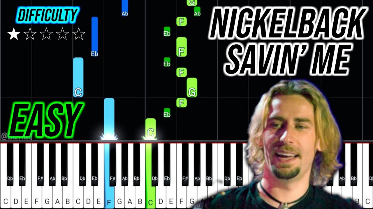 Nickelback - Savin' me - (EASY Piano Tutorial)