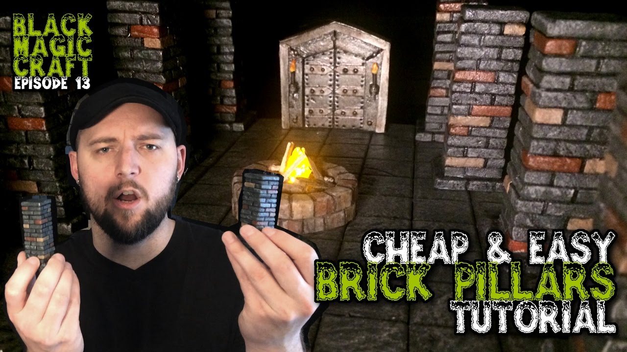 Brick Pillar Dungeon Scatter Terrain For D&D Tutorial (Episode 013)