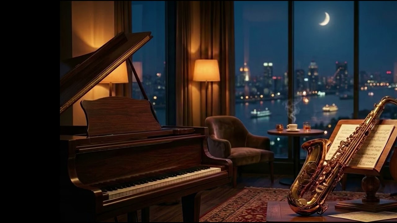 🌙 Amber Night Lounge – Session I | Relaxing Late Night Jazz Sax Trio (29 Min) | 深夜暖調薩克斯風爵士三重奏
