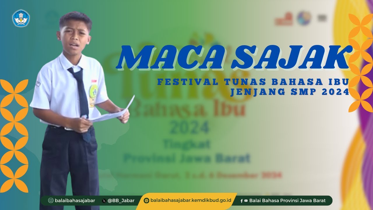 Pemenang I Maca Sajak Kategori Putra Jenjang SMP, FTBI Jawa Barat 2024