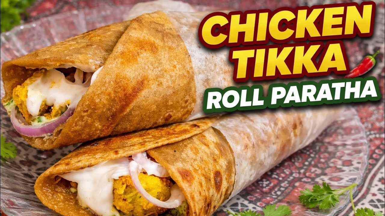 Easy Chicken Tikka Paratha Roll | Kids Lunch Box Recipe | Farah ka Sada Khana