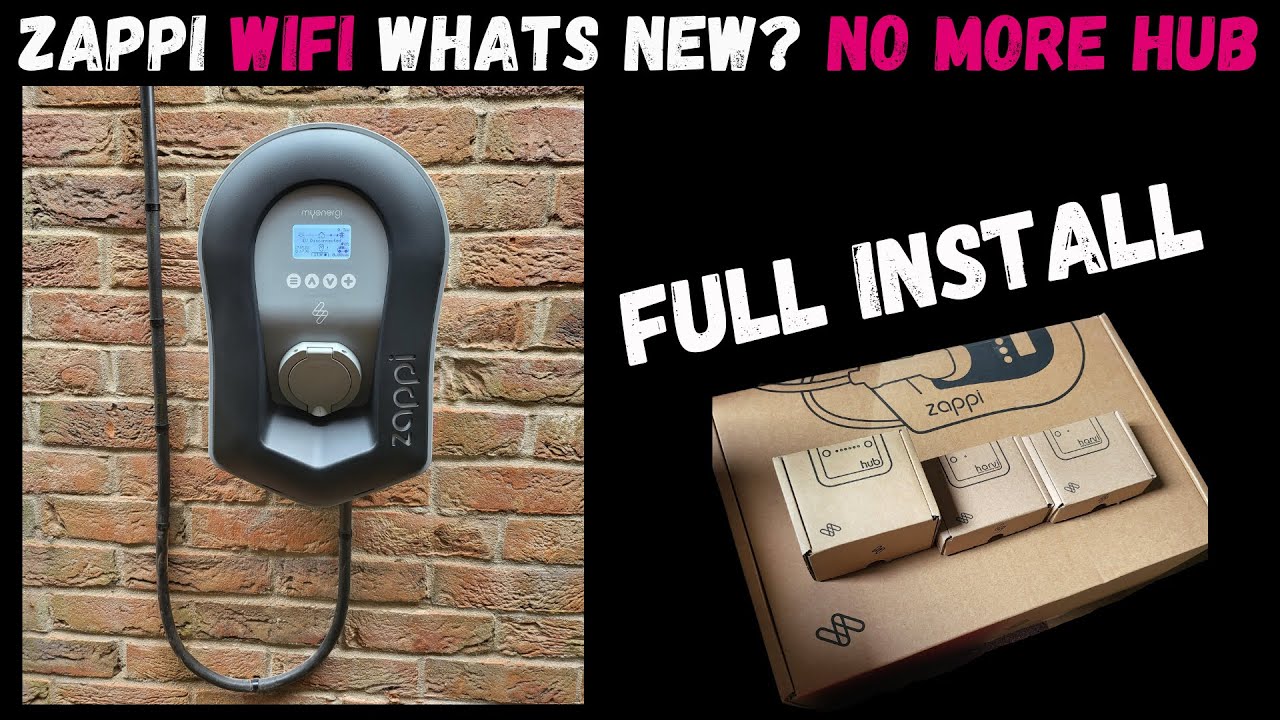 Menergi Zappi WiFi EV charger - Full Install and Key changes
