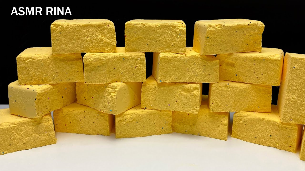 ASMR baking soda crunchy cheese pieces