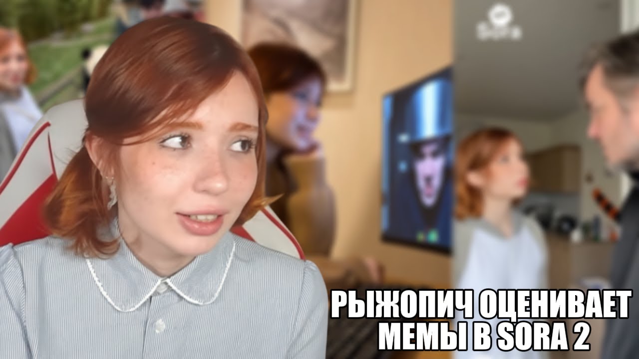 рыжопич кринжует с видосов sora 2  \ nerixane смотрит нейровидео