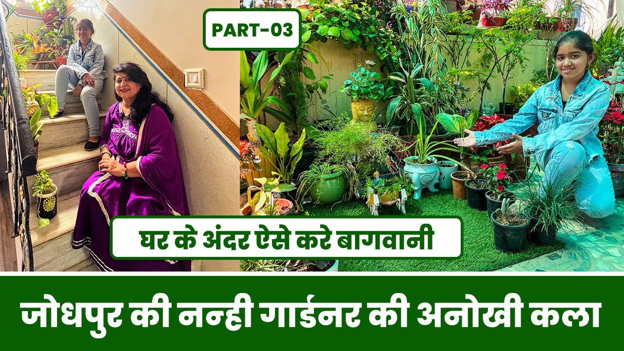 घर के अंदर बाग़वानी का अनोखा नज़ारा 😯 Little Gardener of Jodhpur Rajasthan EP-12