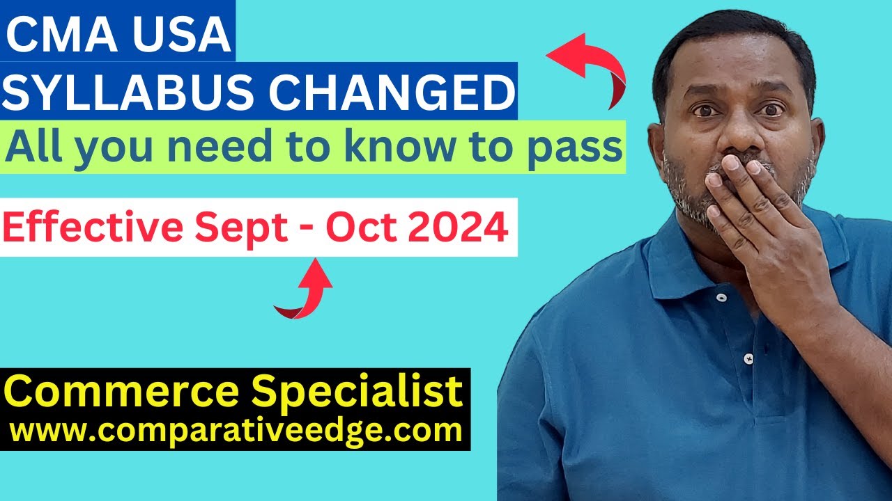 CMA USA SYLLABUS CHANGED | NEW CONTENT FOR CMA  | WHATS NEW IN CMA   SYLLABUS | UPDATED CMA SYLLABUS