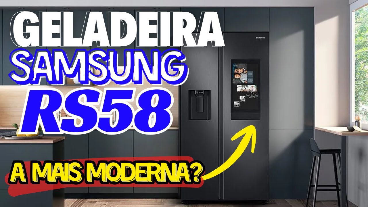 Geladeira Samsung Side by Side 585L Family Hub com Soundbar RS58t5561b1 (Com Tecnologia Premium)