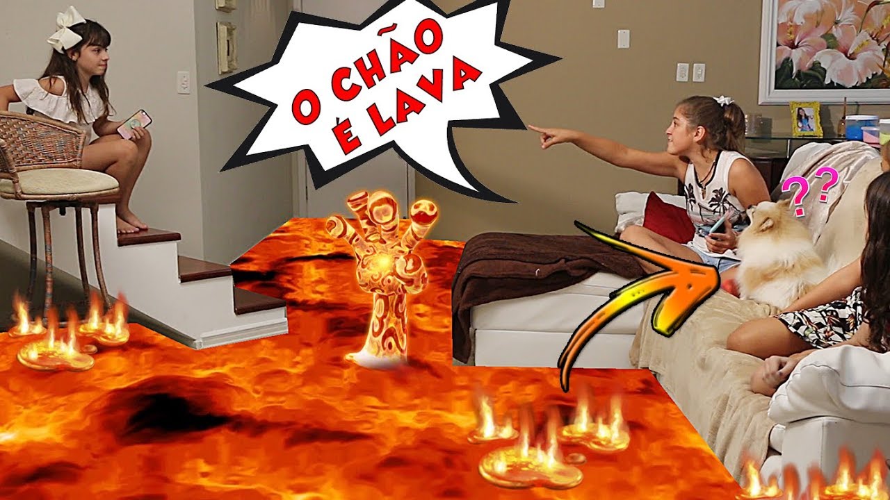 O CHÃO É LAVA DENTRO DE CASA 3 - THE FLOOR IS LAVA - Mileninha