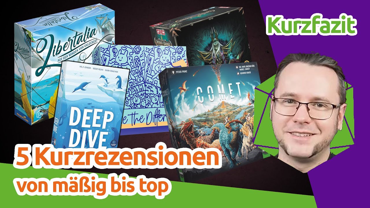 5 Brettspiel-Kurzrezensionen - von Deep Dive über Chroniken von Drunagor bis Comet | staygeeky