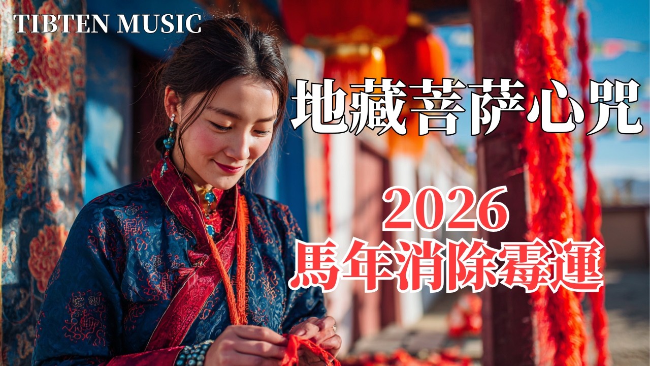 【100%無廣告】西藏梵音療愈🧨 2026新年除障必聽！《地藏菩薩心咒》｜消除過去一年霉運與業障｜乾淨迎接新年好運｜最強消業障音樂 冥想音樂